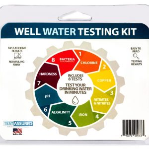 Picture of front of well water test kit