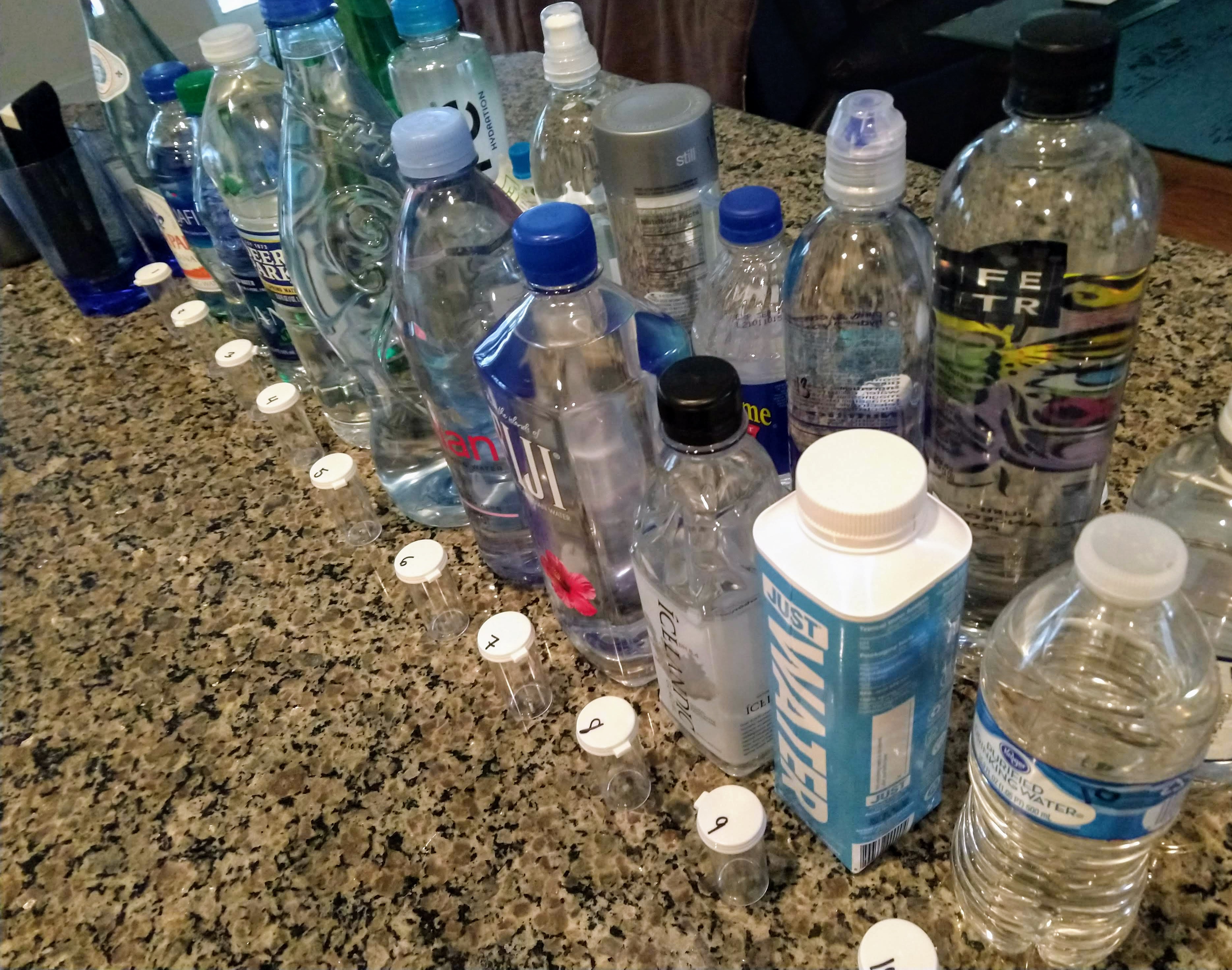 testing bottled water vs tap water